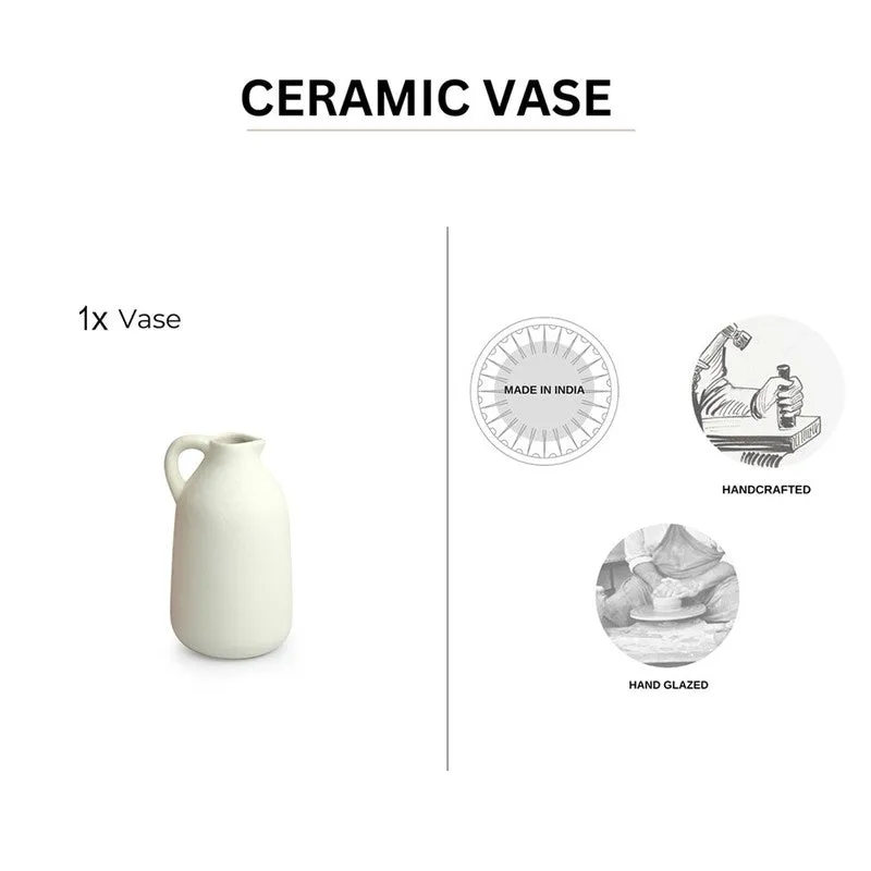 Seren Ceramic Vase - White media 5