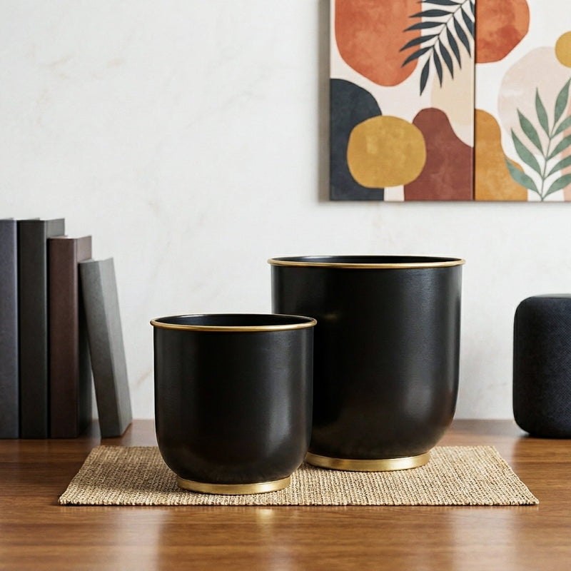 Raven Floor Planter - Set of Two