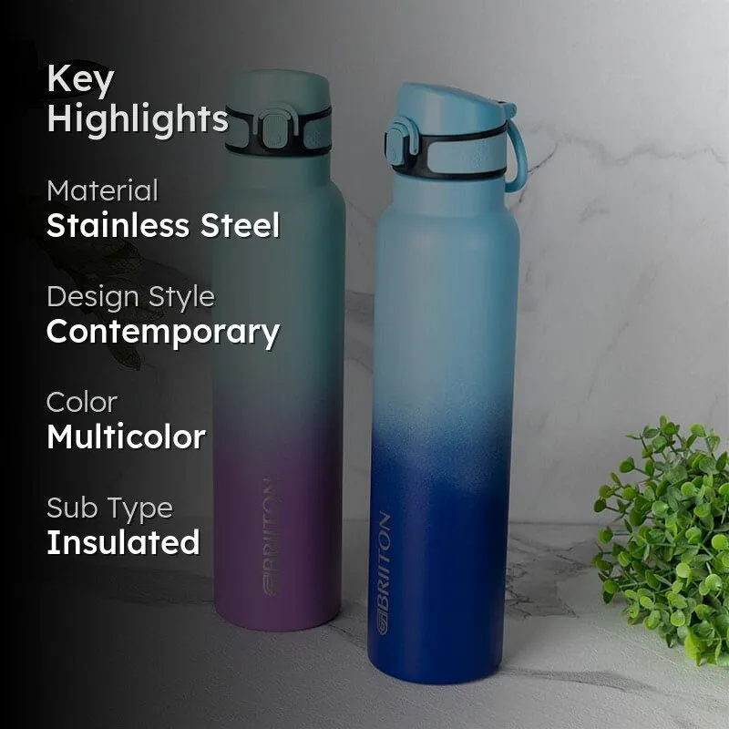 Magi Muse Hot & Cold Thermos Water Bottle (Purple & Blue, 1000 mL Each) - Set Of Two media 2