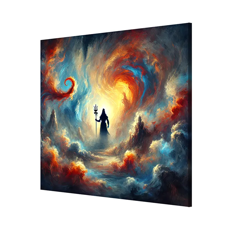 Cosmic Shiva Wall Painting media 5