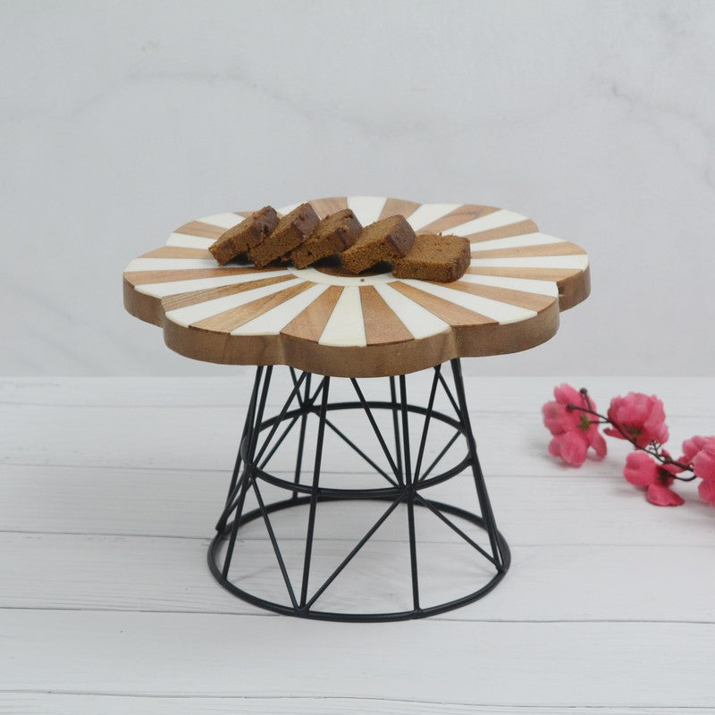 Naked Bloom Decorative Cake Stand - Black