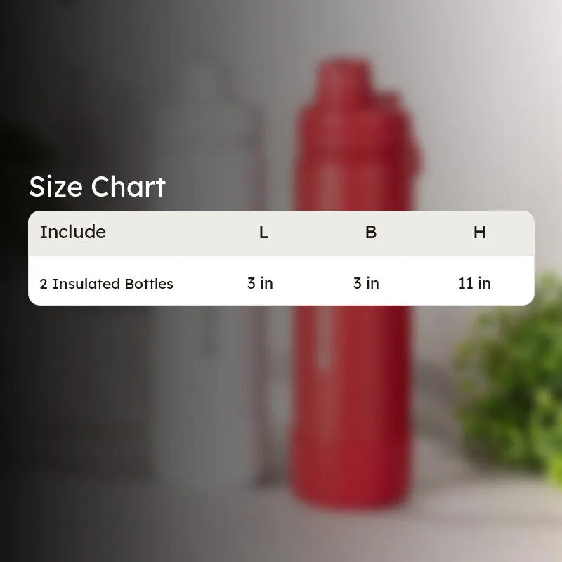 Quench Chic Hot & Cold Thermos Water Bottle (White & Red, 750 mL Each) - Set Of Two media 5