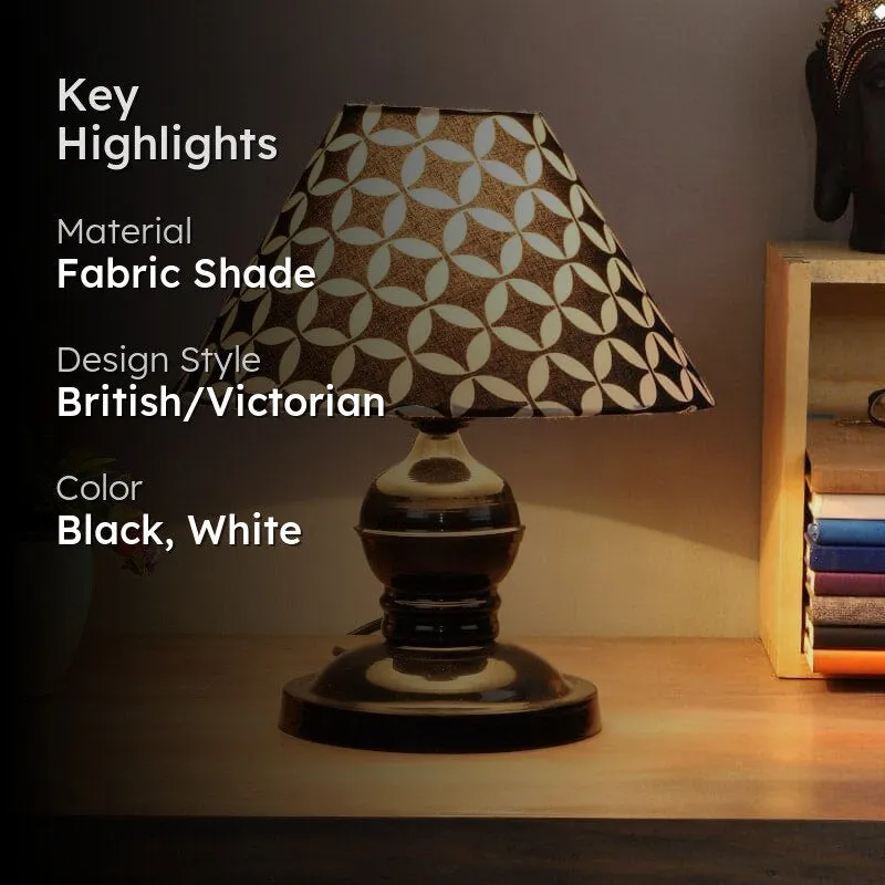 Tatania Avalon Fabric Table Lamp - Black,White media 2
