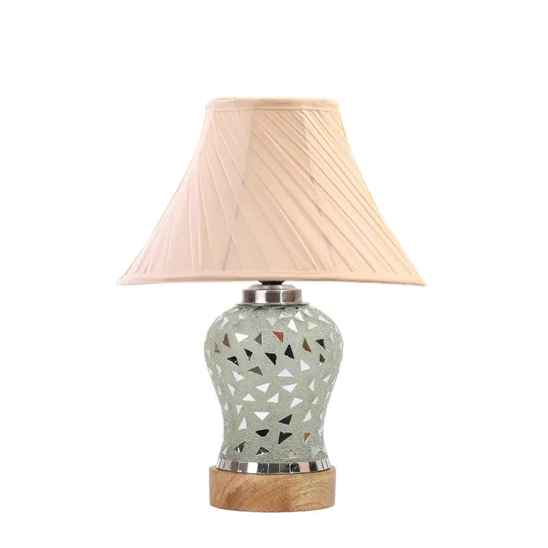 Liora I Pleated Wooden Table Lamp - Multicolor media 5