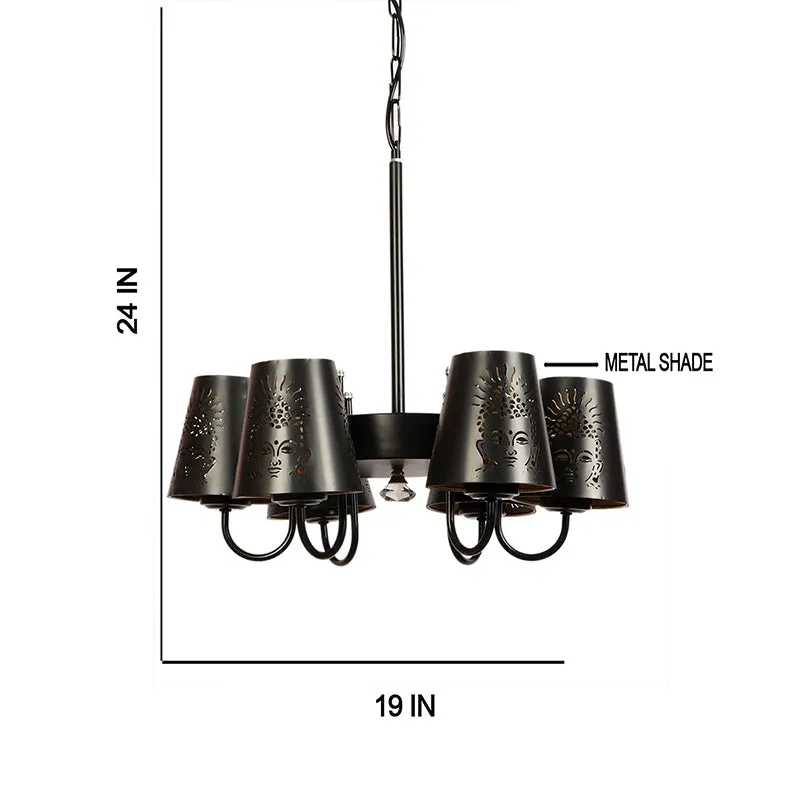 Buddha Viya Etched Ceiling Lamp media 5