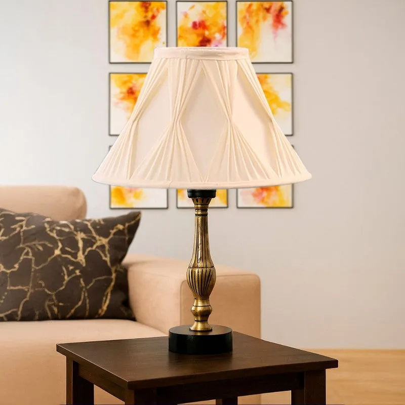 Aurelo Orel Wooden Table Lamp - OffWhite media 4
