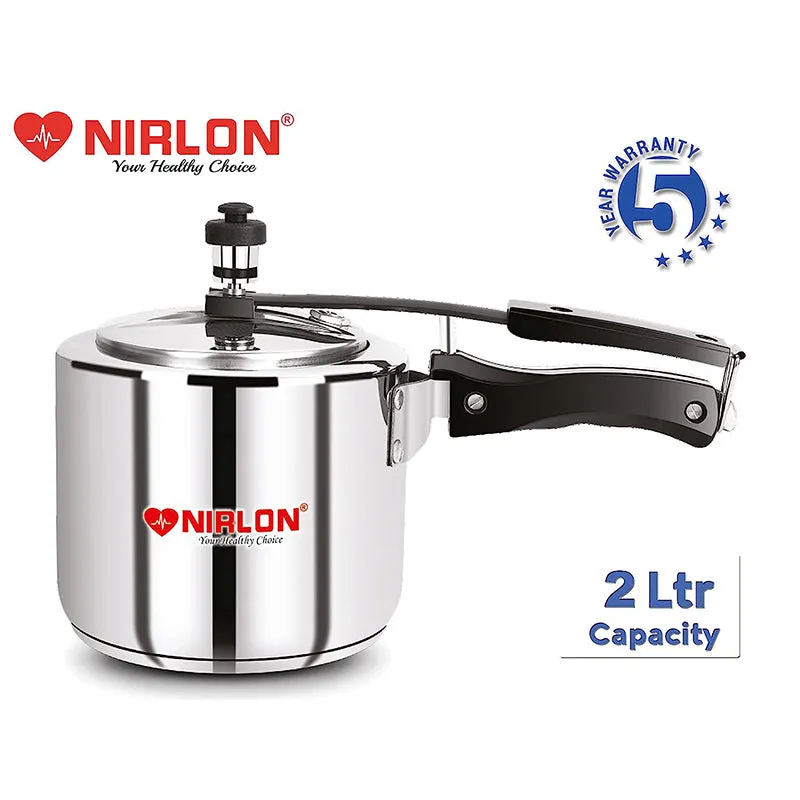 Nirlon Steel Pressure Cooker - 2000 mL/ 7 Inches media 1