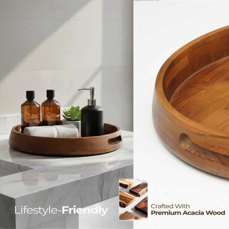 ServeCircle Acacia Wood Serving Tray media 11