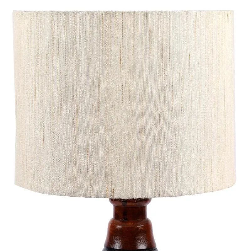 Sorar Winde Fabric Table Lamp - White,Brown media 5