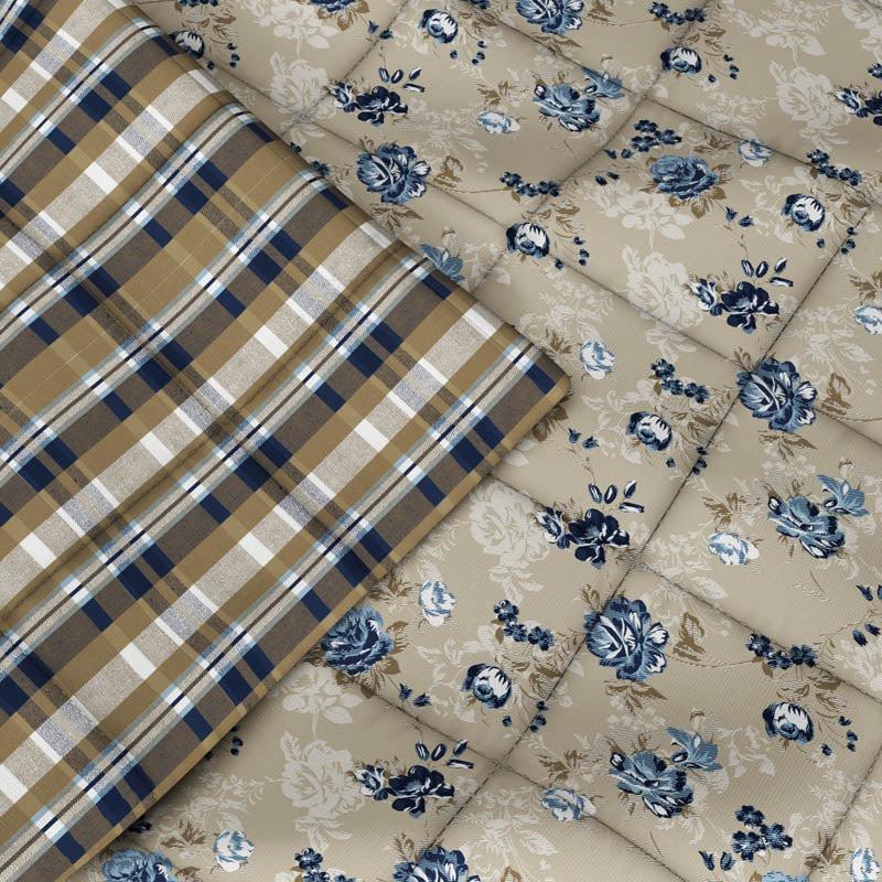 Vanya Floral Reversible Microfiber Comforter (Beige & Brown) - 120 GSM media 11