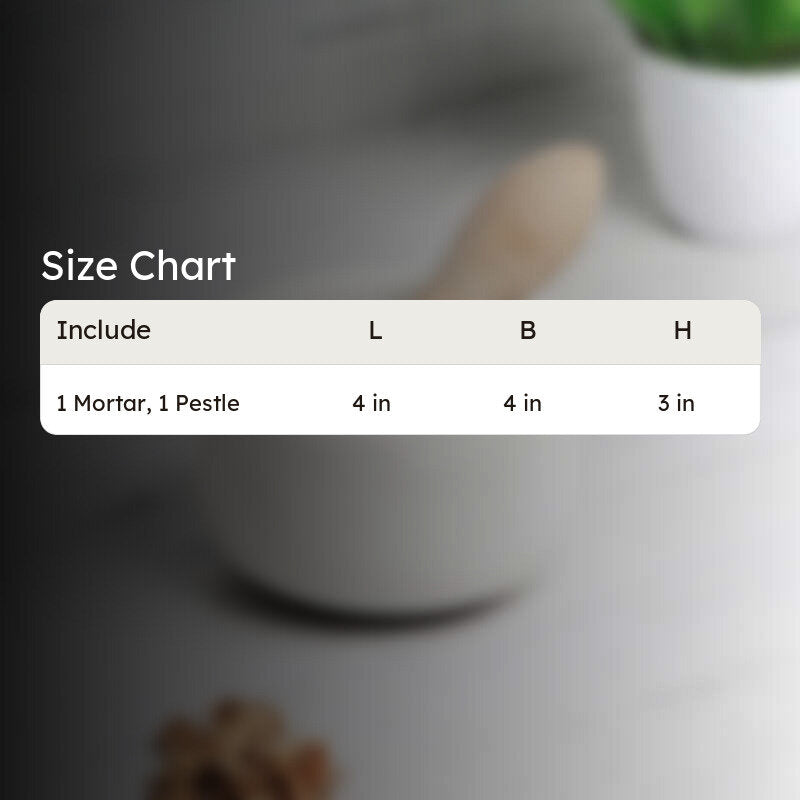 Crushique Marble & Wood Mortar & Pestle (White) - 100 ML media 7