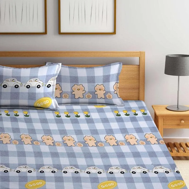 Vehicles Play Printed Bedsheet - 180 GSM media 1