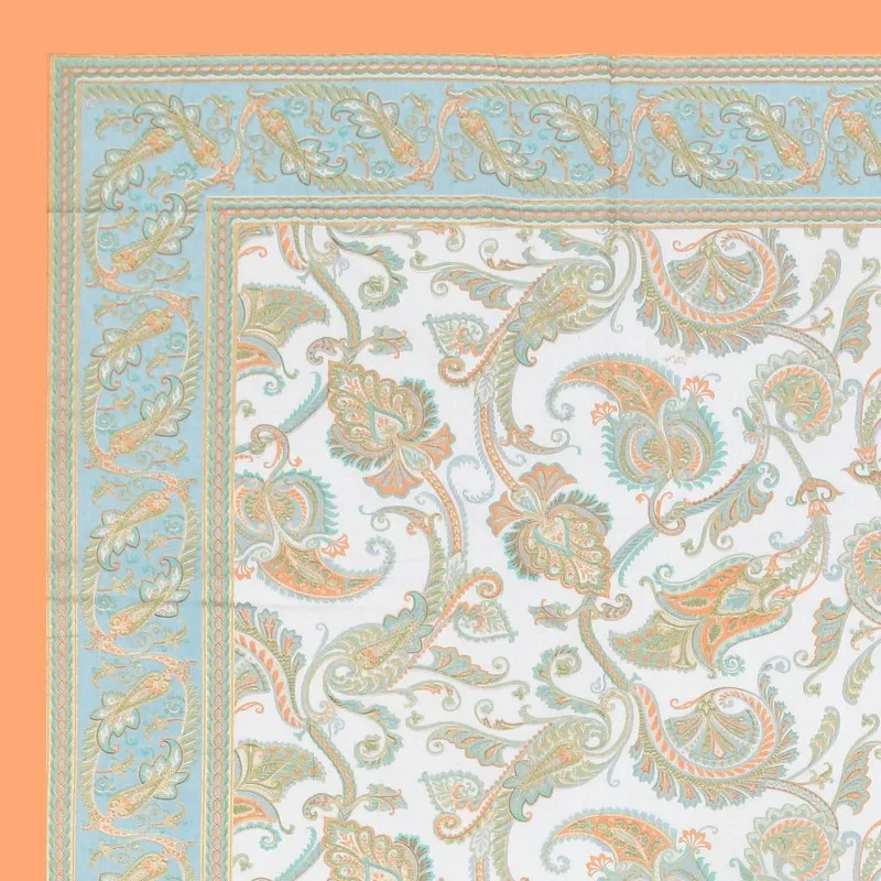 Bloom Cotton Bedsheet (White,Orange) - 180 GSM media 7