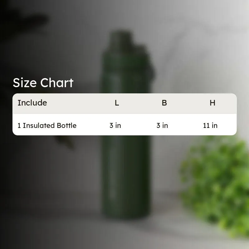 Quench Chic Hot & Cold Thermos Water Bottle (Dark Green) - 750 mL media 10