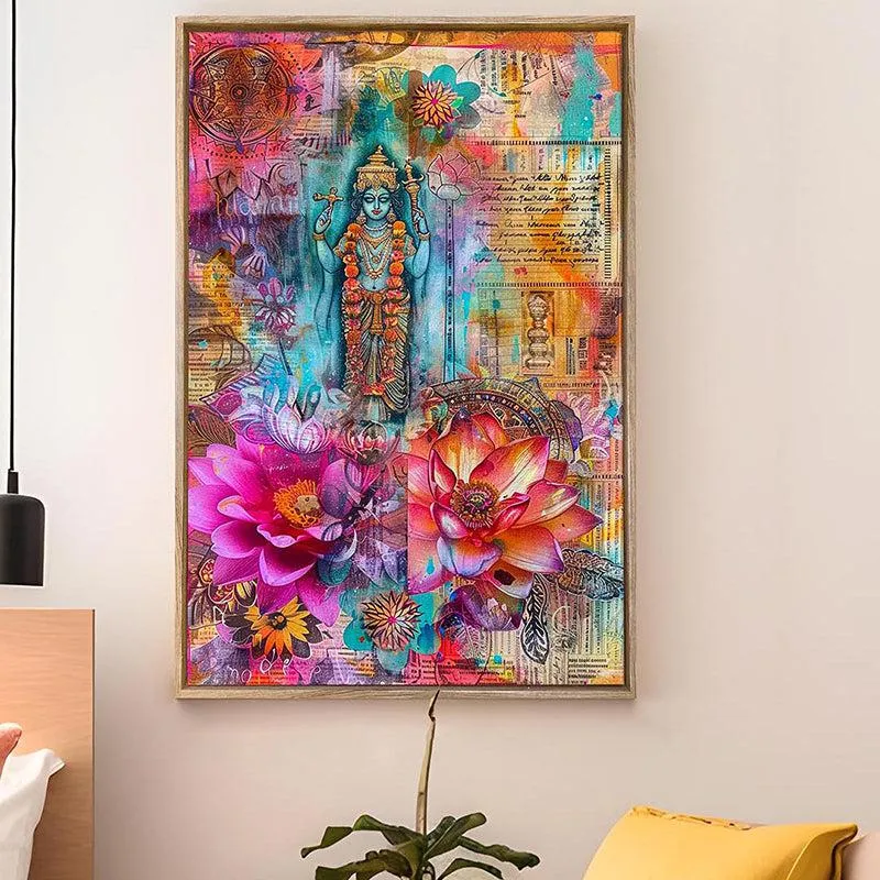 Rangavali Shakthi Canvas Wall Art With Frame media 2