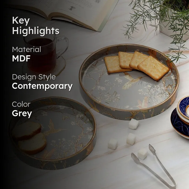 Sterling Flight Enamel Coated Serving Tray (Round) - Set Of Two media 2