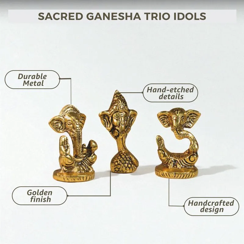Serene Ganesh Idols & Sets - Set Of Three media 6