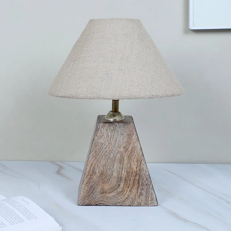 Tatami Obelisk Jute & Mango Wood Table Lamp - Brown,Beige media 3