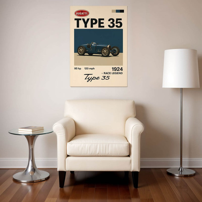 Bugatti Type 35 Wall Poster