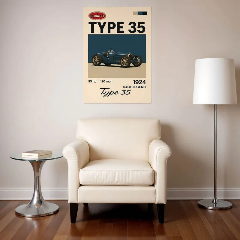 Bugatti Type 35 Wall Poster media 1