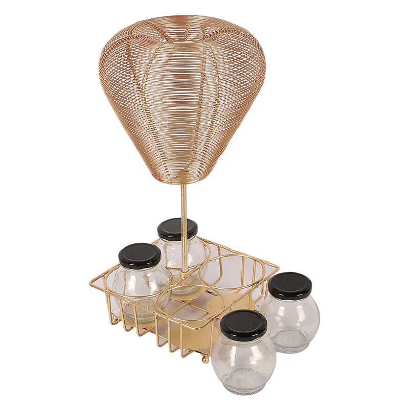 Colette Iron Rack With Jar - Five Piece Set media 4
