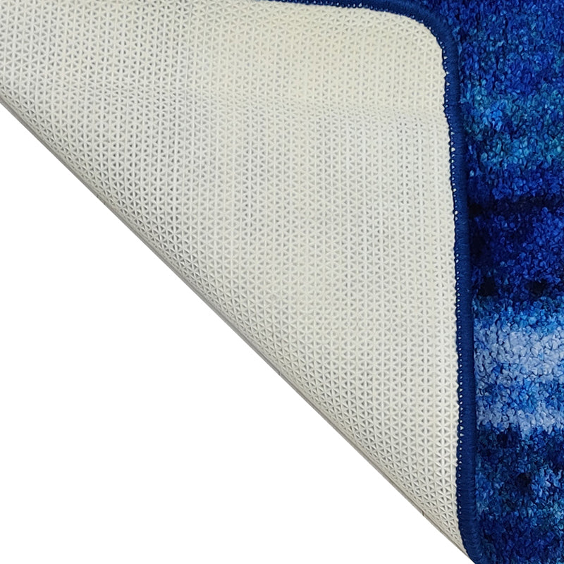 Baird Abstract Micro Fiber Runner Rug - Blue media 6