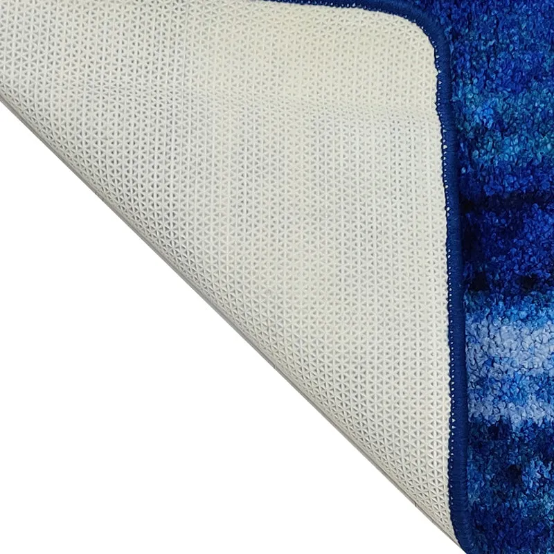 Baird Abstract Micro Fiber Runner Rug - Blue media 6