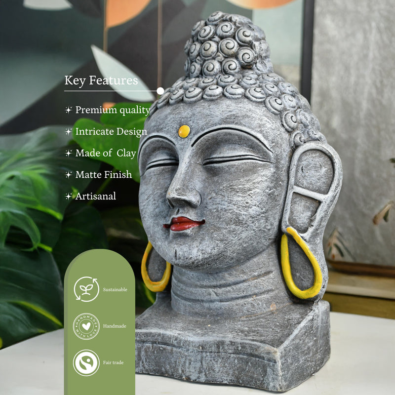 Virtuous Budhha Terracotta Idol image 4