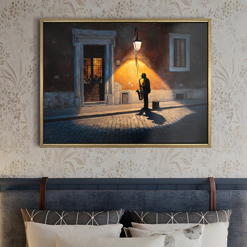Lonely Melody Canvas Wall Painting With Frame media 5
