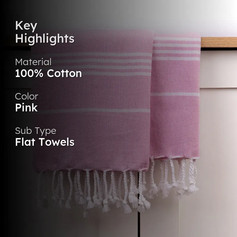 Cotlyn Cotton Bath Towel - Pink media 2