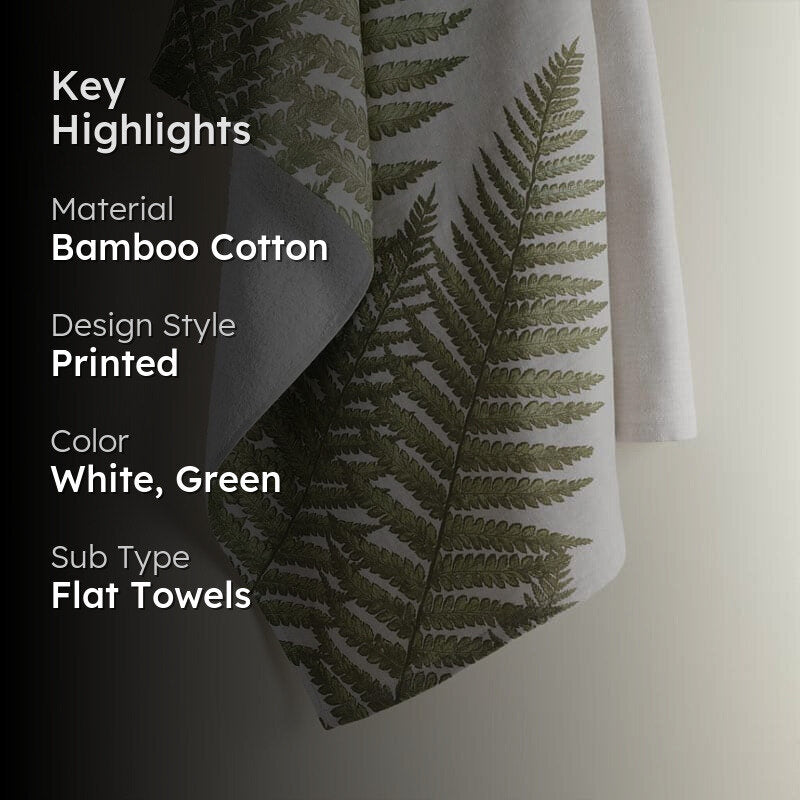 Fern Touch Bamboo Terry Bath Towel media 2