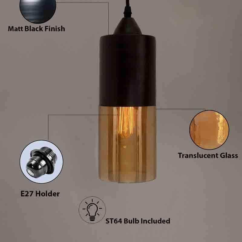 Capsule LED Glass Ceiling Lamp - Black media 5