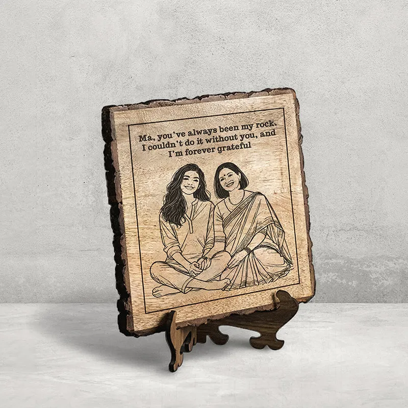 You're My Rock Wood Showpiece - Square media 3