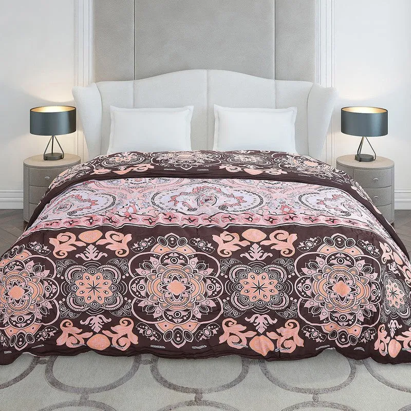 Monte Carlo Pixelweave Ethnic Print Polyester Duvet Covers (Maroon) - 210 GSM media 4
