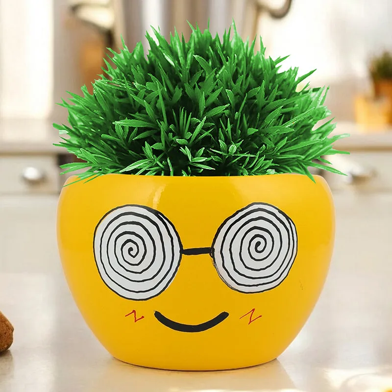 Emoji Fun II Metal Planter - Set Of Two media 3
