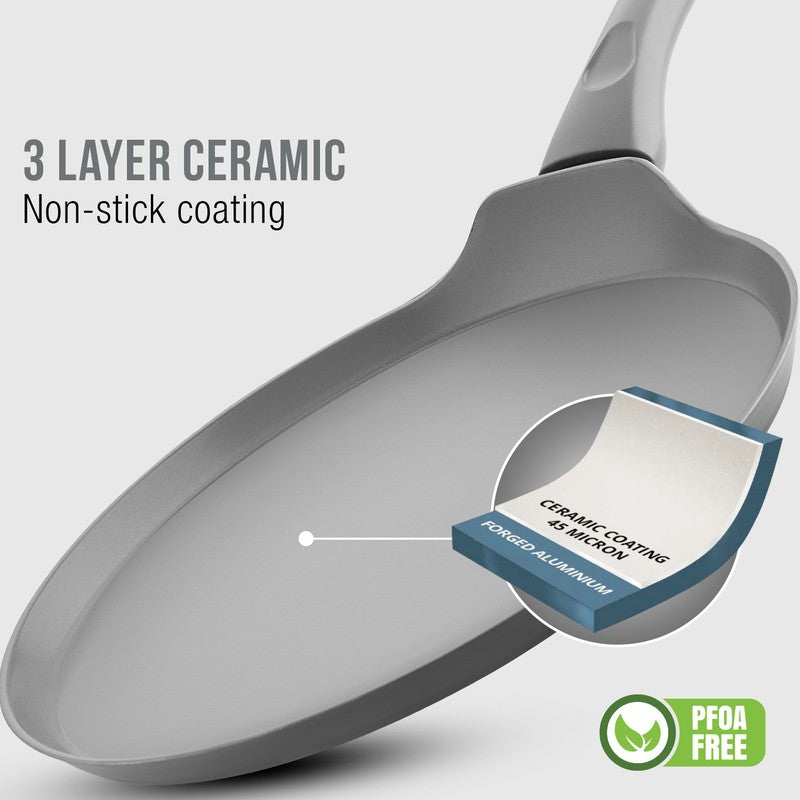 Wellberg Matte Finish Cast Aluminium Dosa Tawa - 29 cm media 4