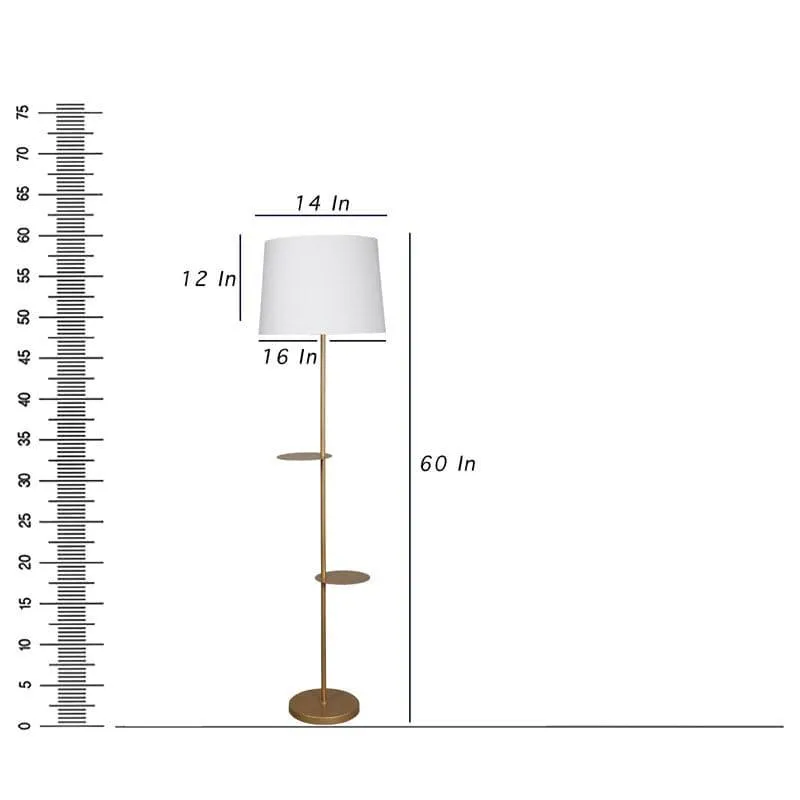 Rothnia Gold Floor Lamp With Shelf media 6