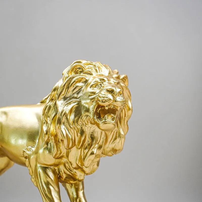 Golden Roar Lion Showpiece - Gold media 8