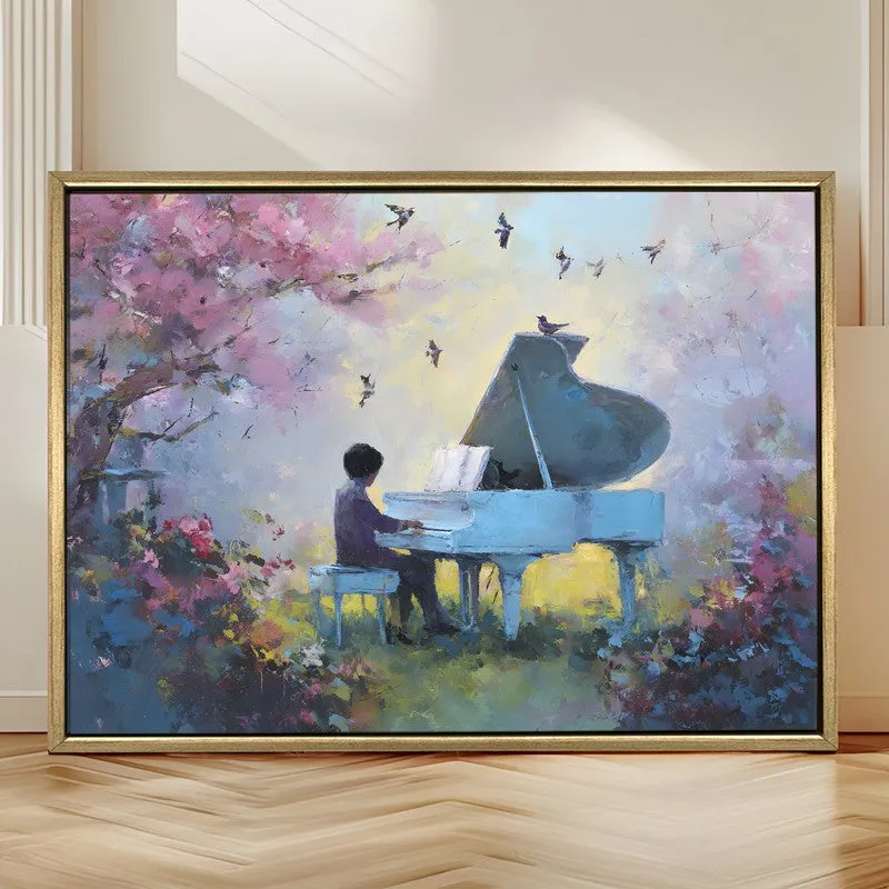 Spring Serenade Canvas Wall Painting With Frame media 4