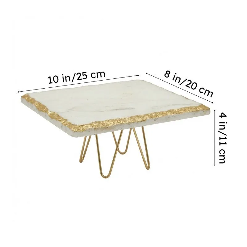 Levora Marble Cake Stand With Metal Base media 7