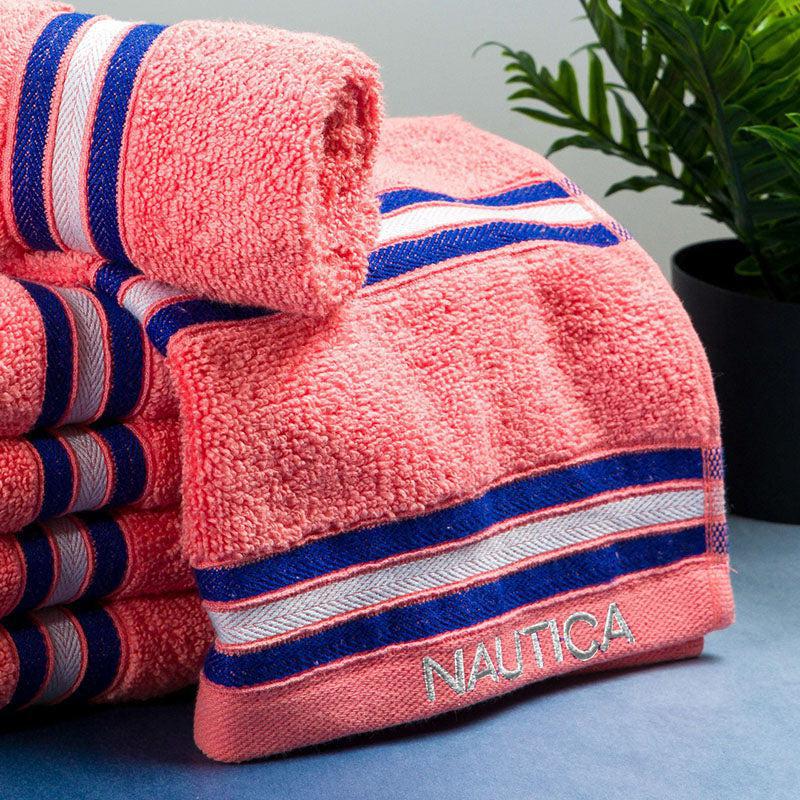 Nautica Dove Dual Down Cotton Hand Towel (Coral) - Set Of Six media 3