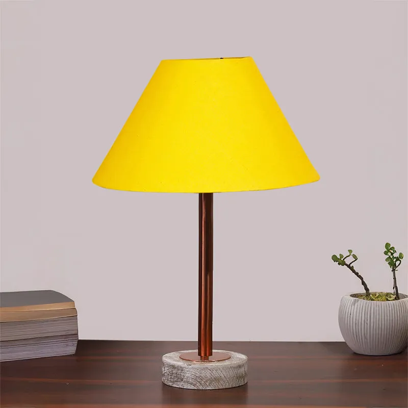 Cotin II Rodin Wooden Table Lamp - Yellow,Copper,White media 3