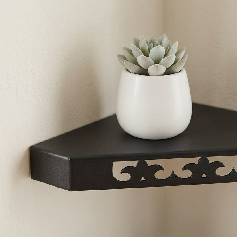 Vera Corner Floating Shelf (Black) - Set Of Two media 3