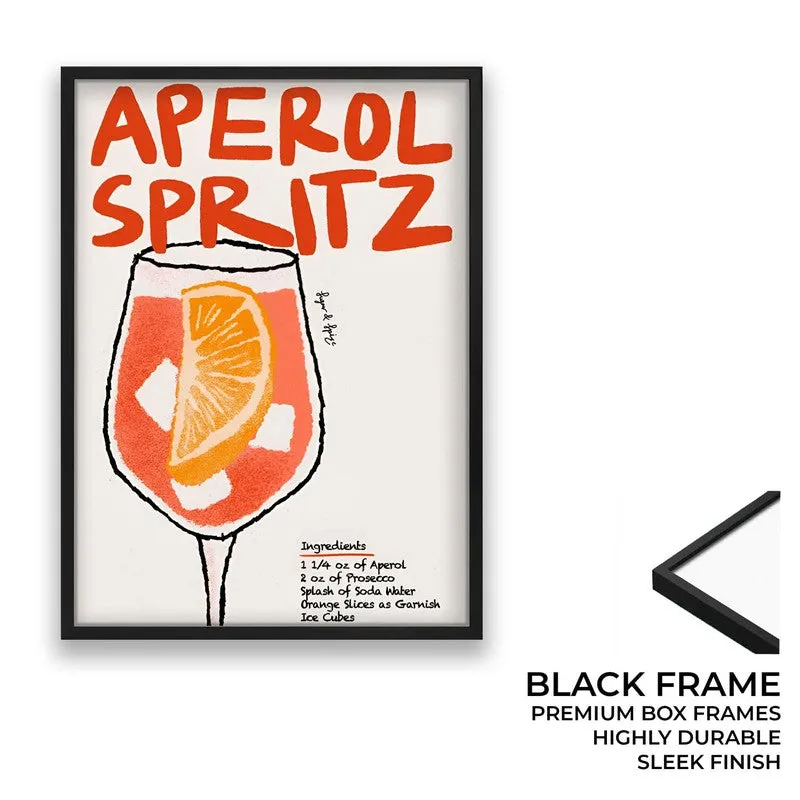 Aperol Spritz Archival Canvas Wall Art - Black media 8