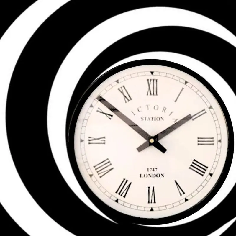 Orbit Steel Analog Wall Clock - Black media 5