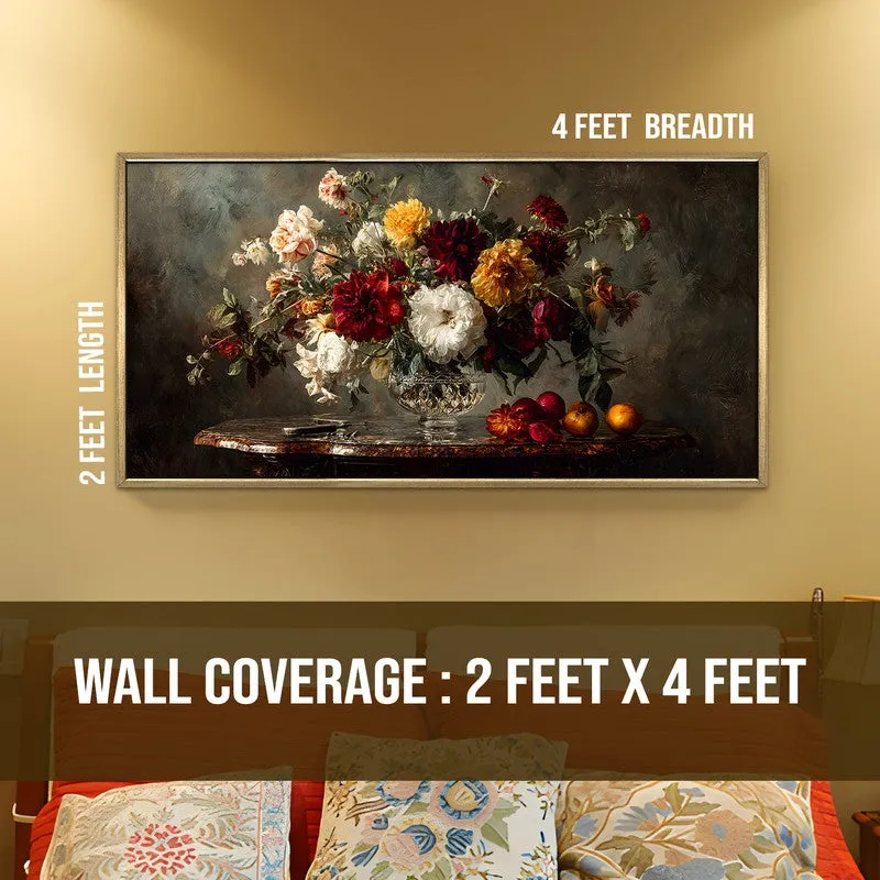 Opaline Rose Canvas Wall Painting With Frame media 8