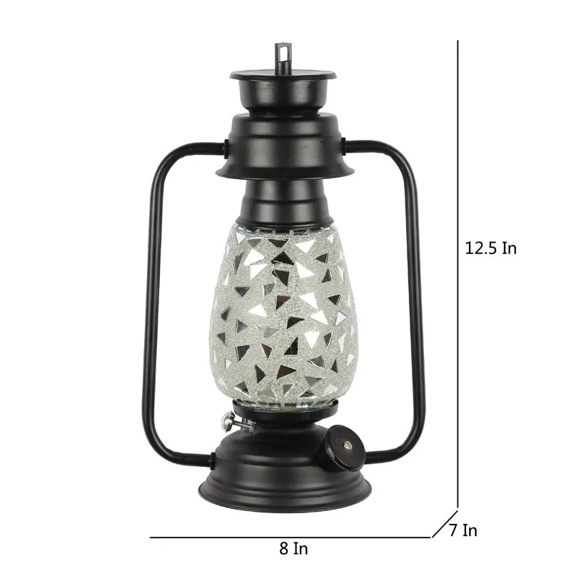 Dvija Mosaic Lantern Iron Wall Lamp - Black media 7