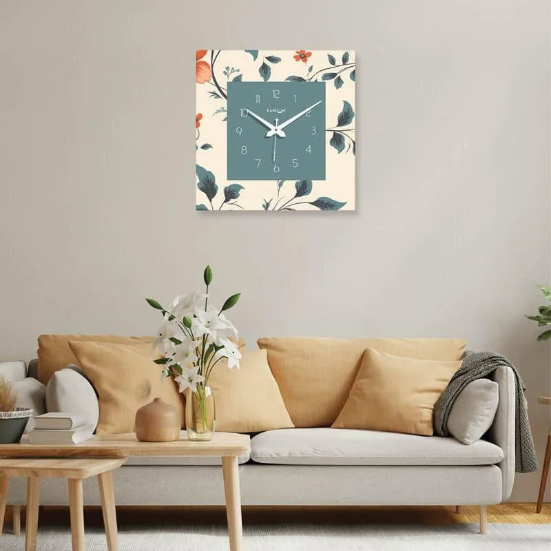 Floral Spread Wall Clock media 1