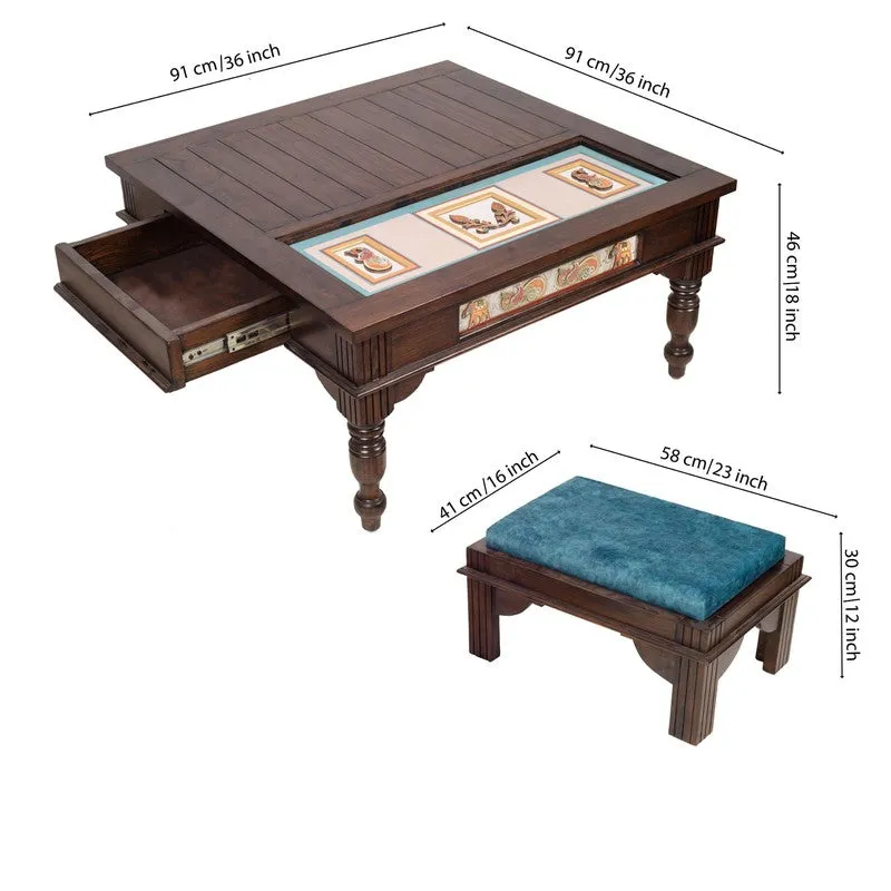 Samara Teak Wood Center Table media 8
