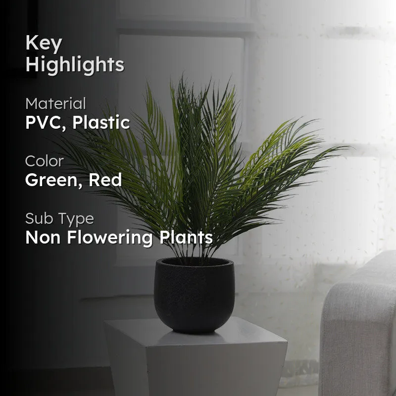 Faux Tropical Palm Bush (50 Cms) - Set Of Three media 2